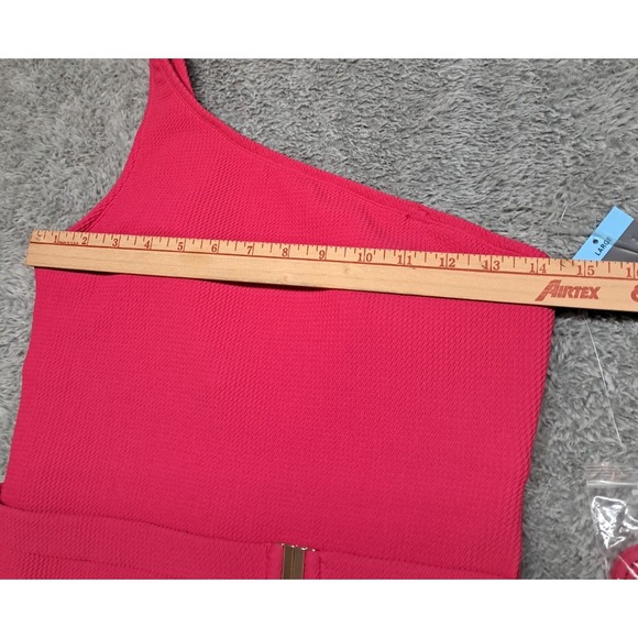 New Loft Swim Swimsuit Womens Sz Large Asymmetrical Textured One-Piece Shoulder - Picture 7 of 12